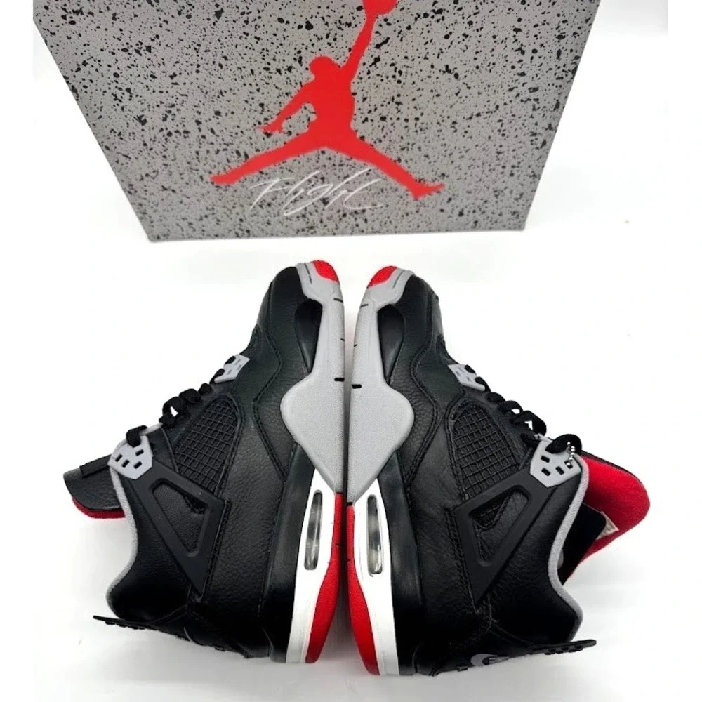 Nike Air Jordan 4 Retro GS Bred Reimagined Black Red 2024 7Y US 7Y w/ Box